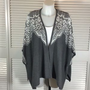 VIP knit open front poncho